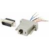 TRU COMPONENTS D-SUB adaptér D-SUB zástrčka 15pólová - RJ45 zásuvka 1 ks