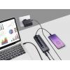 Renkforce RF-6027504 USB Hub 10 portů USB-A USB 3.1 Gen2 10 GBit/s lze spínat jednotlivě, s hliníkovým krytem stříbrnočerná RF-6027504