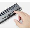 Renkforce RF-6027504 USB Hub 10 portů USB-A USB 3.1 Gen2 10 GBit/s lze spínat jednotlivě, s hliníkovým krytem stříbrnočerná RF-6027504