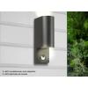 Sygonix SY-6028440 venkovní nástěnné LED osvětlení s PIR detektorem GU10 černá