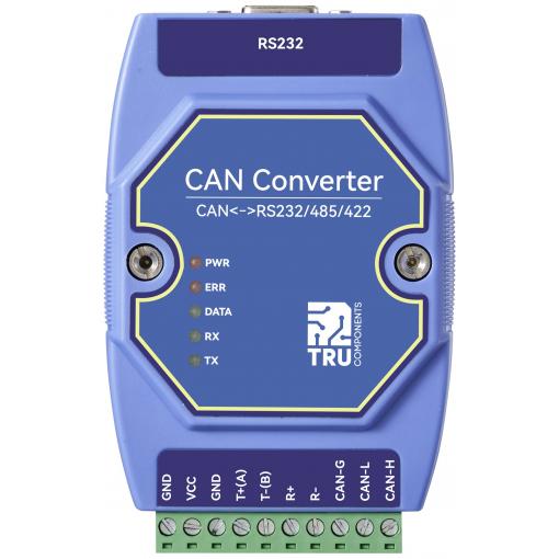 TRU COMPONENTS TC-ECAN-401 multifunkční modul Modbus-RTU, datová sběrnice CAN, RS-485, RS-422 , RS-232 12 V/DC, 24 V/DC 1 ks