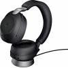 Jabra Evolve2 85 MS Headset uzavřená (Over Ear) Bluetooth®, kabelová stereo černá Redukce šumu mikrofonu regulace hlasitosti, Indikátor nabití, Vypnutí zvuku