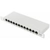 Renkforce RF-4996628 12 portů patch panel 254 mm (10) CAT 6A 0.5 U šedá osazený
