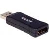 LINDY 32118 DisplayPort EDID emulátor [1x zástrčka DisplayPort - 1x zásuvka DisplayPort] černá 4K UHD