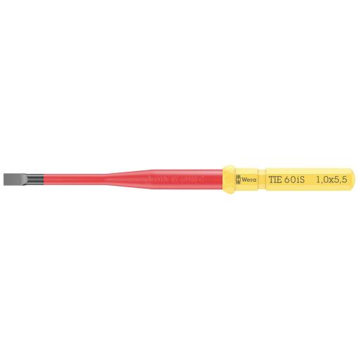 Wera Kraftform Kompakt VDE 60 iS 1,0 x 5,5 x 157 mm TIE pro elektrotechniky plochý výměnné bity s rukojetí 5.5 mm