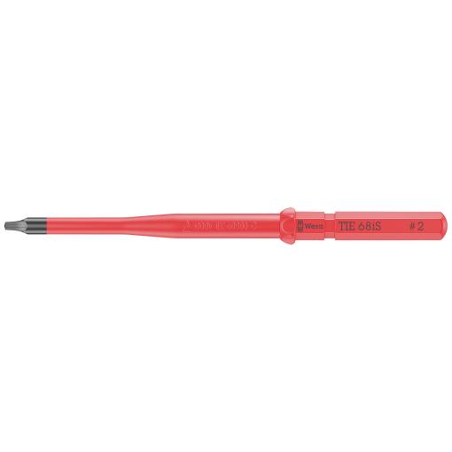 Wera Kraftform Kompakt VDE 68 iS # 2 x 157 mm TIE pro elektrotechniky vnitřní čtyřhran výměnné bity s rukojetí 2 mm