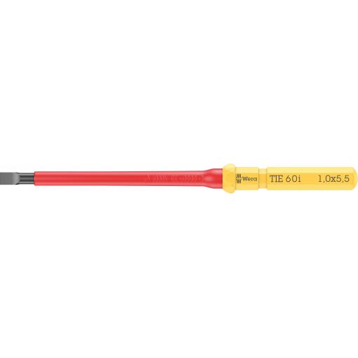 Wera Kraftform Kompakt VDE 60 i 1,0 x 5,5 x 157 mm TIE pro elektrotechniky plochý výměnné bity s rukojetí 5.5 mm