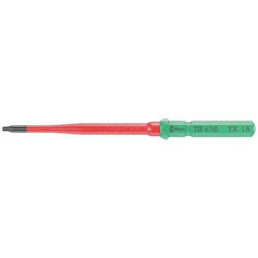 Wera Kraftform Kompakt VDE 67 iS TX 15 x 157 mm TIE pro elektrotechniky TORX výměnné bity s rukojetí TX 15