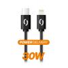 Datový kabel ALIGATOR POWER 30W, USB-C/Lightning 3A 1,5m, černý