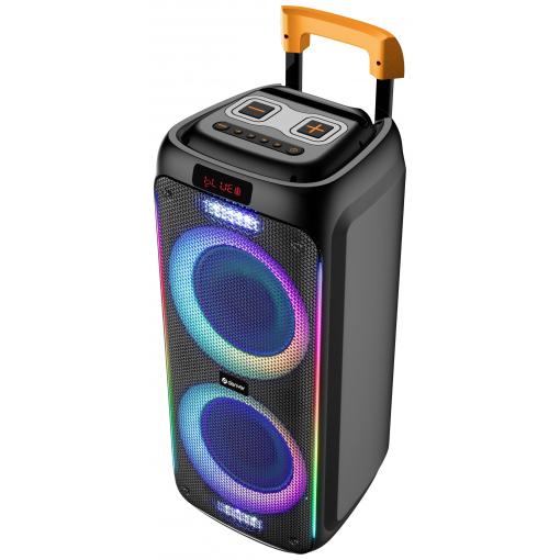 Denver TSP-456 karaoke vybavení s akumulátorem, včetně mikrofonu, vč. dálkového ovládání