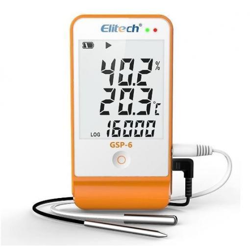 Teploměr a vlhkoměr Elitech GSP-6G se sondami, USB datalogger, IP67