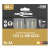 Ansmann 1312-0039 akumulátor AA, lithiová, 1800 mAh, 1.5 V, 8 ks