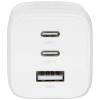 Dicota Compact USB nabíječka, GaN, 1x USB A , 2x USB-C®, 65 W, Dodávka energie, bílá