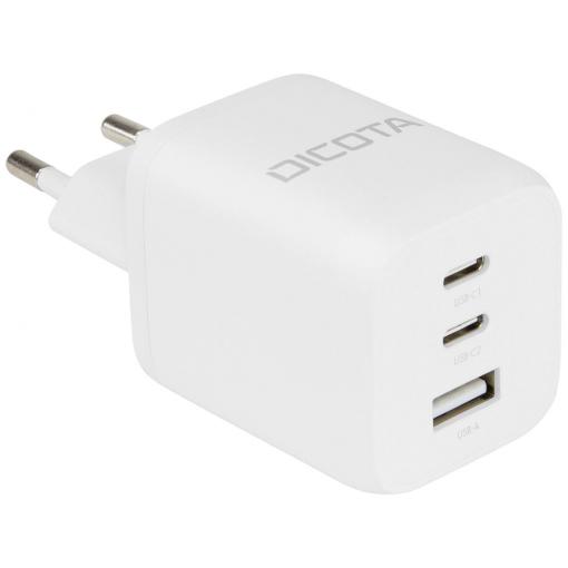 Dicota Compact USB nabíječka, GaN, 1x USB A , 2x USB-C®, 65 W, Dodávka energie, bílá