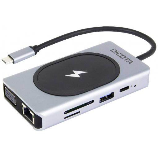 Dicota USB-C® dokovací stanice USB-C 10-in-1 Wireless Charging Dock 4K PD 100W + 15W Vhodné pro značky (dokovací stanice pro notebook): univerzální