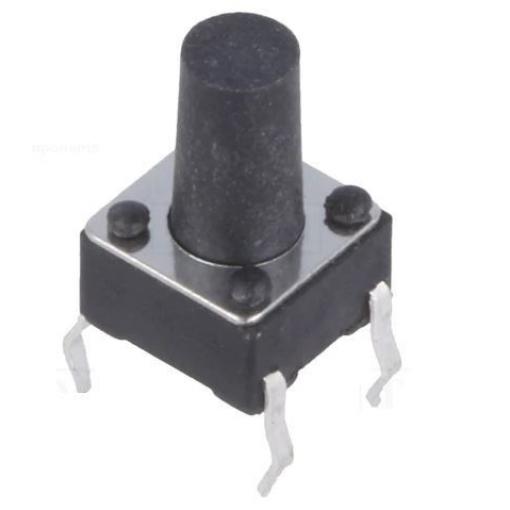 Mikrospínač KFC-A06-10, 6×6 mm, výška 10 mm