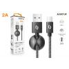 Datový kabel ALIGATOR PREMIUM 2A, USB-C, 2m, černý