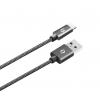 Datový kabel ALIGATOR PREMIUM 2A, USB-C, 2m, černý