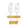 Datový kabel ALIGATOR POWER 65W, USB-C/USB-C 3A 1,5m, bílý