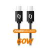 Datový kabel ALIGATOR POWER 65W, USB-C/USB-C 3A 1,5m, černý