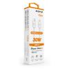 Datový kabel ALIGATOR POWER 30W, USB-C/Lightning 3A 1,5m, bílý