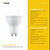 Technik LED žárovka, bodová, 5W, GU10, 2700K, 410lm, bílá  MTL-GU102700K5W