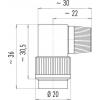 binder 99 0650 70 12 99 0650 70 12-20 úhlová zásuvka, 1 ks
