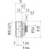 binder 09 0498 90 24 09 0498 90 24-20 přírubová zásuvka , 1 ks