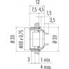 binder 09 0498 80 24 09 0498 80 24-20 přírubová zásuvka , 1 ks