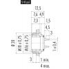 binder 09 0474 99 08 09 0474 99 08-20 přírubová zásuvka , 1 ks