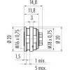 binder 09 0474 700 08 09 0474 700 08-20 přírubová zásuvka , 1 ks