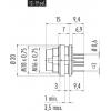 binder 09 0463 290 19 09 0463 290 19-20 Zástrčka s přírubou, 1 ks