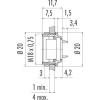 binder 09 0464 80 19 09 0464 80 19-20 přírubová zásuvka , 1 ks