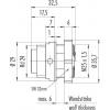 binder 09 4223 150 04 09 4223 150 04-20 Zástrčka s přírubou, 1 ks