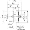 binder 09 4220 150 07 09 4220 150 07-20 přírubová zásuvka , 1 ks