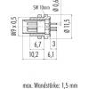 binder 09 0097 20 05 09 0097 20 05-20 Zástrčka s přírubou, 1 ks