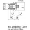 binder 09 0073 00 02 09 0073 00 02-20 Zástrčka s přírubou, 1 ks