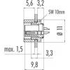 binder 09 0074 00 02 09 0074 00 02-20 přírubová zásuvka , 1 ks