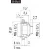 binder 09 0054 00 14 09 0054 00 14-20 přírubová zásuvka , 1 ks