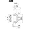 binder 09 0128 89 07 09 0128 89 07-20 přírubová zásuvka , 1 ks