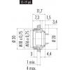 binder 09 0340 80 16 09 0340 80 16-20 přírubová zásuvka , 1 ks