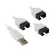 Lian Li Lian Li PW-U2TPAW USB Hub - weiß USB adaptér černá