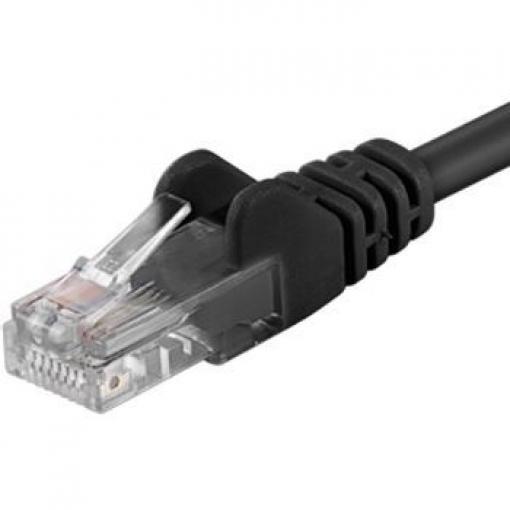 UTP patch kabel RJ-45 1 m Cat5e, černý