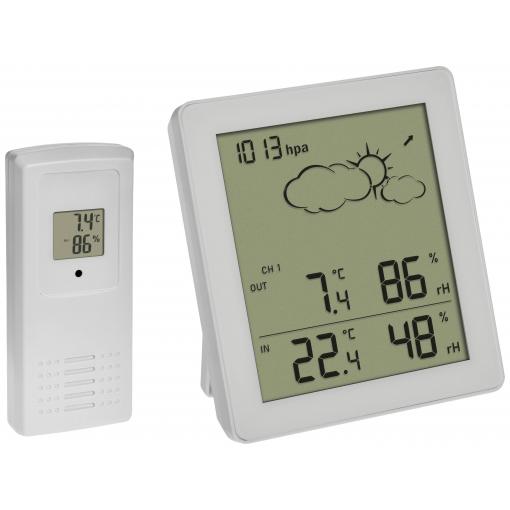 TFA Dostmann CLEAR 35.1168.02 digitální bezdrátová meteostanice Předpověď pro 12 až 24 hodin Počet senzorů (max.) 3
