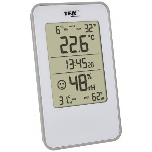 TFA Dostmann Digitales Thermo-Hygrometer teploměr a vlhkoměr bílá 30.5057.02