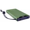 Intenso F10000 powerbanka Li-Pol, 10000 mAh, Quick Charge, Dodávka energie, USB-A, USB-C®, zelená, Indikátor stavu