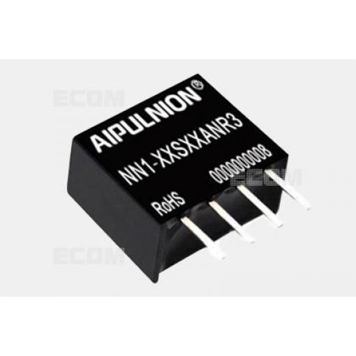 DC/DC měnič NN1-05S09ANR3, 5 V → 9 V, 111 mA, izolovaný, SIP4