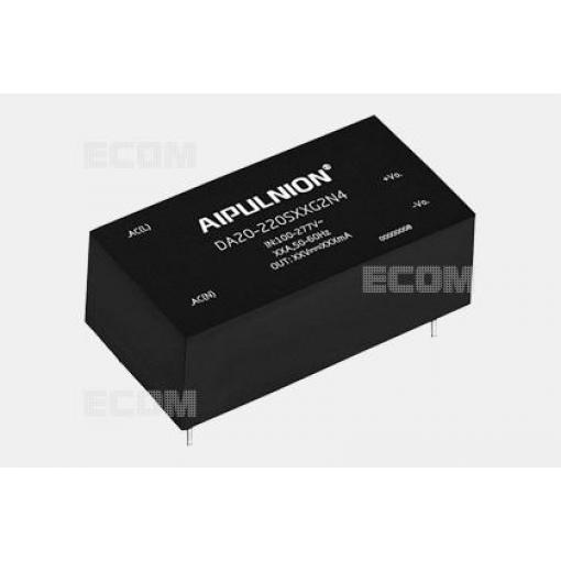 AC/DC měnič DA20-220S24G2N4, 24 V / 0,833 A, izolovaný