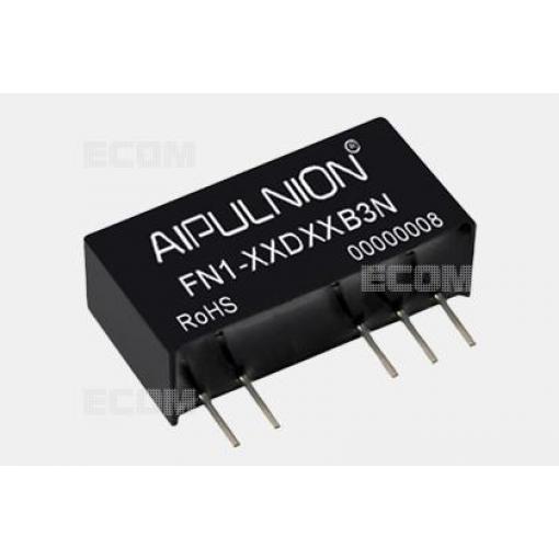 DC/DC měnič FN1-05D12B3N, ±12 V / 42 mA, izolovaný, SIP7