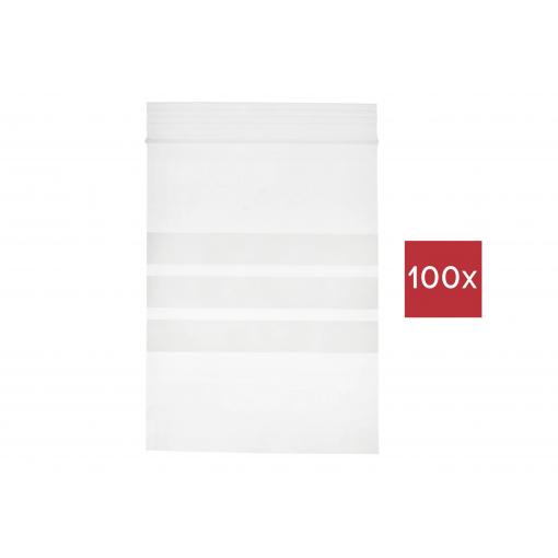 TRU COMPONENTS uzavíratelný sáček s popisnými štítky (d x š) 120 mm x 80 mm transparentní polyetylén 100 ks